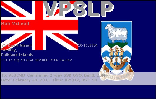VP8LP in the Falkland Islands